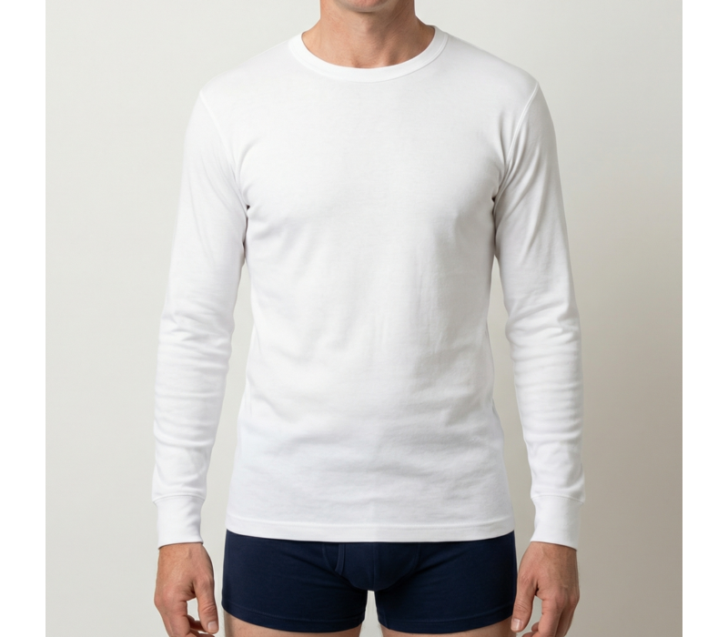 Beeren Heren T-Shirt Lange Mouw M3000 Wit voordeelpack