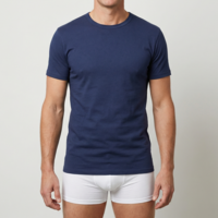 heren T-shirt M3000 donkerblauw 2-Pack