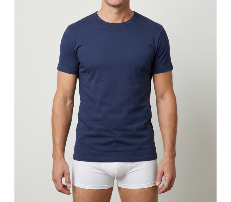 heren T-shirt M3000 donkerblauw voordeelpack