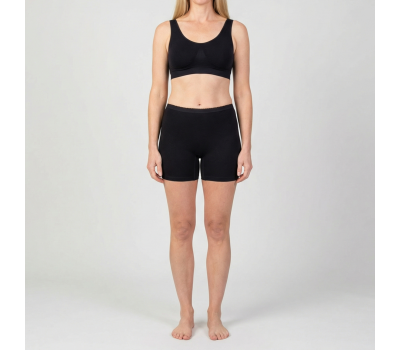 dames boxer softly zwart 2-Pack