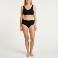 dames midislip comfort feeling zwart 2-Pack