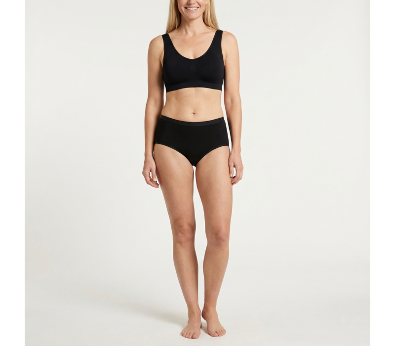 Beeren Dames Midislip Comfort Feeling Zwart voordeelpack