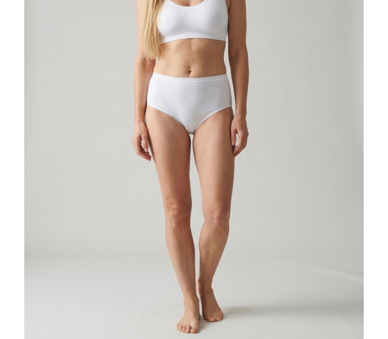 dames midislip briljant wit 2-Pack