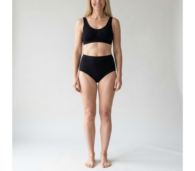 dames maxislip briljant zwart 2-Pack