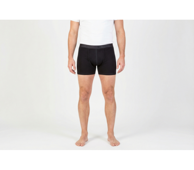 heren boxershort met gulp zwart 2-Pack