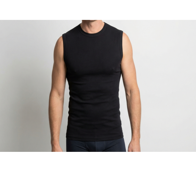 Beeren Heren Extra Lang Mouwloos Shirt Zwart Mega voordeelpack