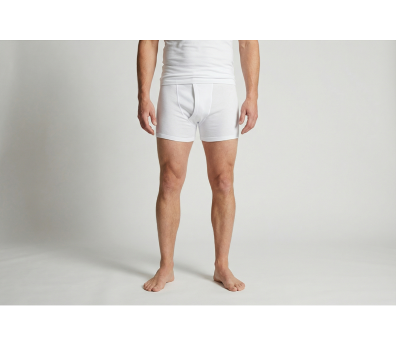 heren M3400 sportbroek met gulp wit voordeelpack