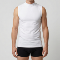 heren mouwloos comfort feeling hemd wit voordeelpack