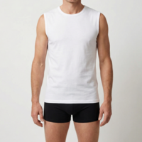 Beeren Heren Mouwloos Shirt M3000 Wit voordeelpack