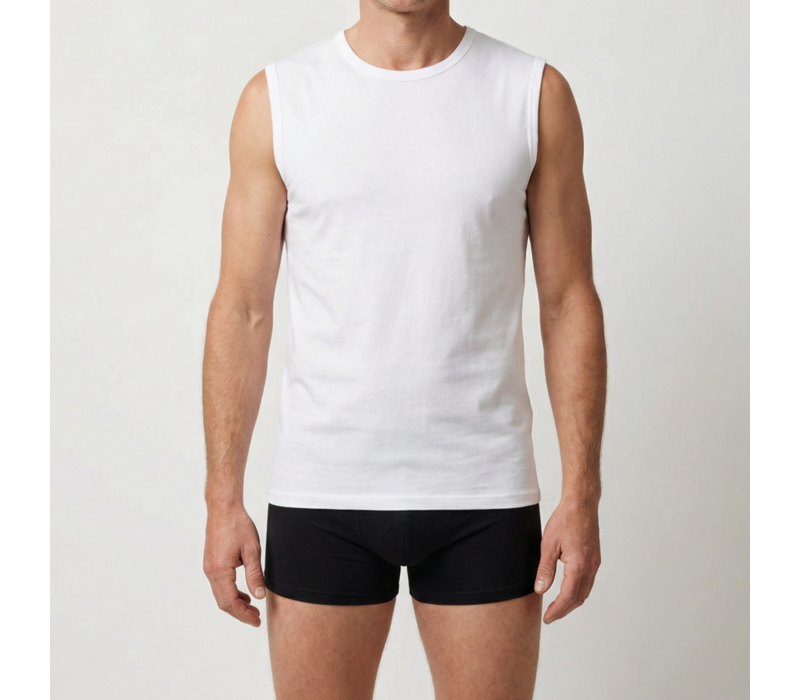 Beeren Heren Mouwloos Shirt M3000 Wit voordeelpack