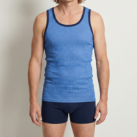 heren singlet M2000 donkerblauw 2-Pack
