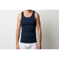 heren singlet M3000 donkerblauw 2-Pack