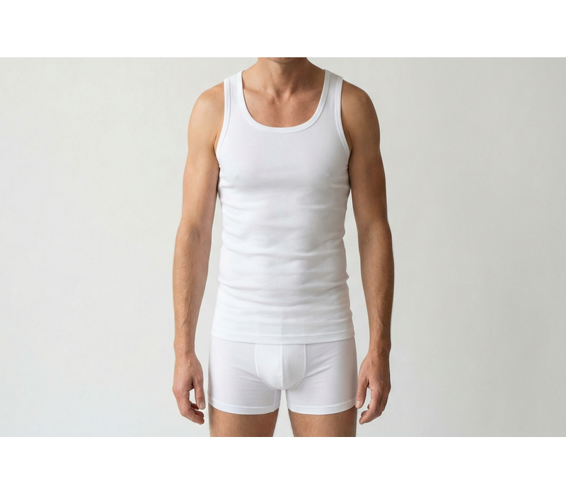 heren singlet M3000 wit 2-Pack