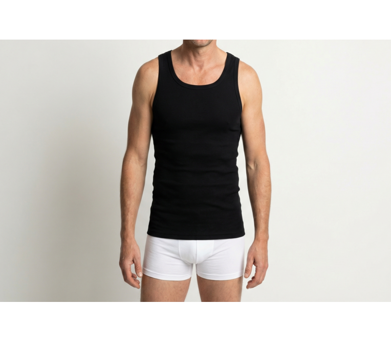 heren singlet M3000 zwart 2-Pack