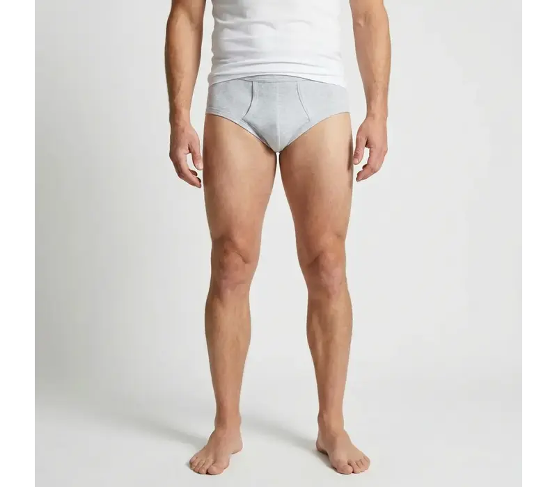 heren slip met gulp grijs 2-Pack