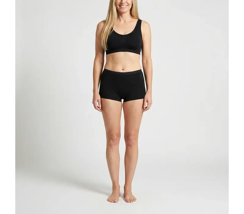 dames boxer comfort feeling zwart 2-Pack