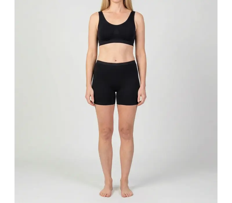 dames boxer softly zwart 2-Pack