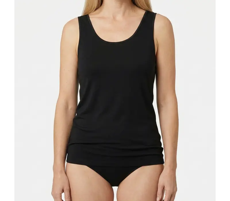 dames comfort feeling hemd zwart 2-Pack