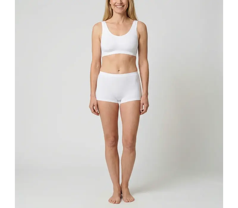 dames short elegance wit 2-Pack