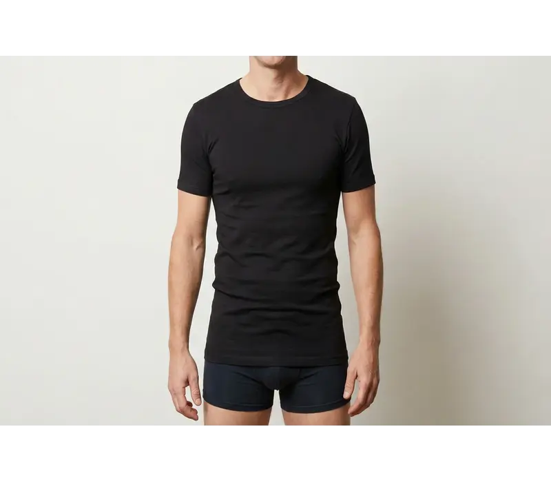 heren T-shirt extra lang M3000 zwart 2-Pack