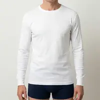 heren T-shirt lange mouw M3000 wit 2-Pack