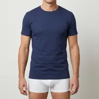 heren T-shirt lange mouw M3000 donkerblauw 2-Pack