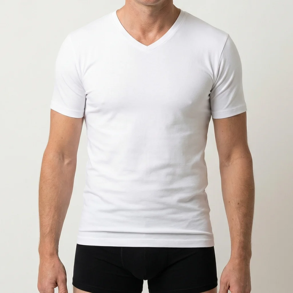 Beeren Heren T-Shirt V-Hals M3000 Wit Mega voordeelpack