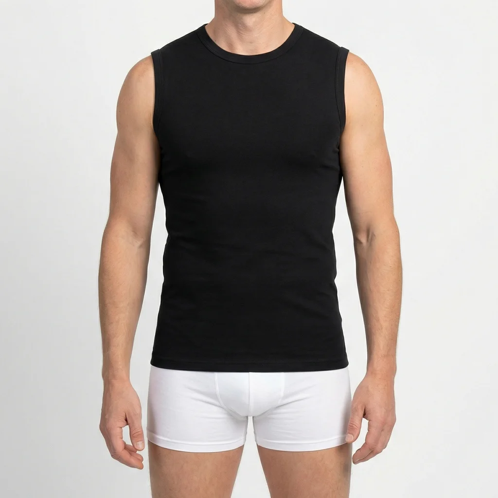 Beeren Heren Singlet Young Zwart 2-Pack