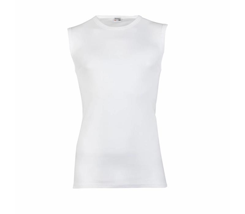 heren mouwloos shirt M3000 wit 2-Pack