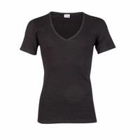 heren T-shirt diepe V-Hals M3000 zwart  2-Pack