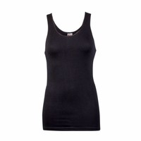 dames comfort feeling hemd zwart 2-Pack