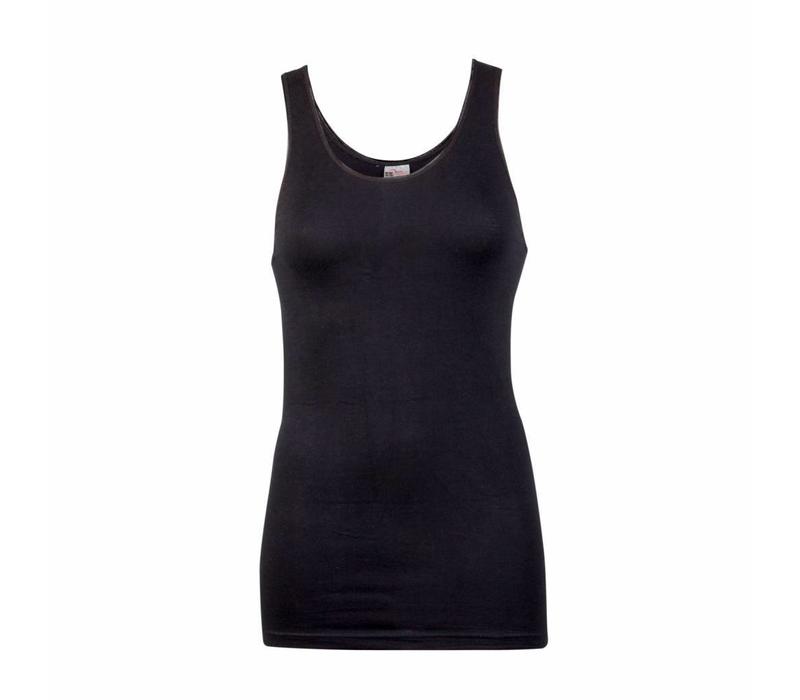 dames comfort feeling hemd zwart 2-Pack