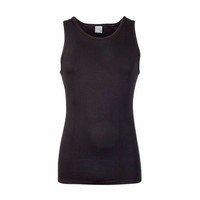heren singlet comfort feeling zwart 2-Pack