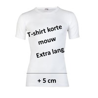 heren T-shirt extra lang M3000 wit 2-Pack