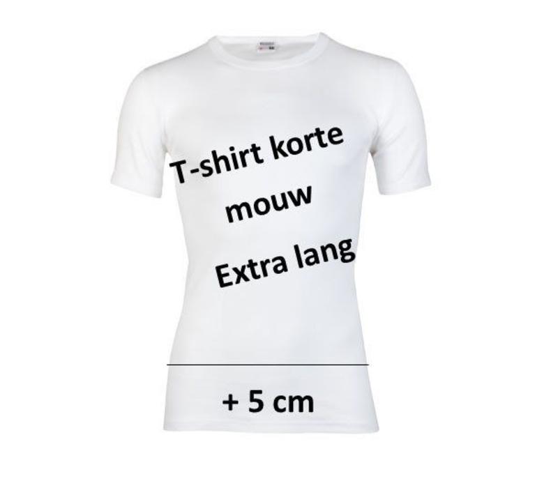 heren T-shirt extra lang M3000 wit 2-Pack
