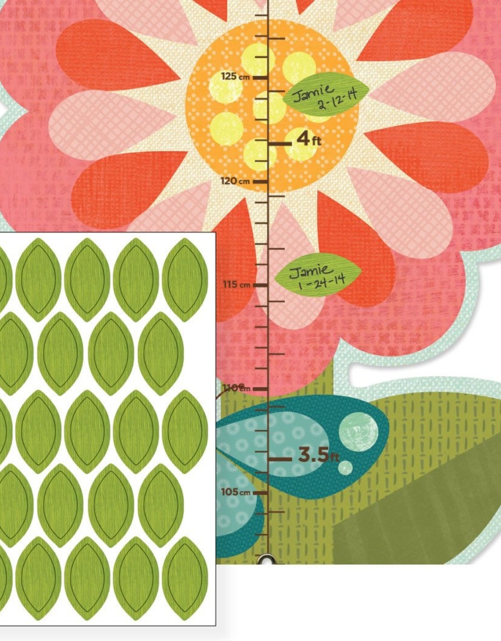 Petit Collage PTC101 GC-Garden Flowers Growth Chart