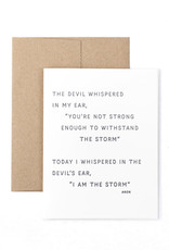 The Pear in Paper Letterpress - I am the storm