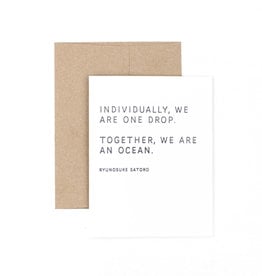 The Pear in Paper Letterpress - Individually we are one drop