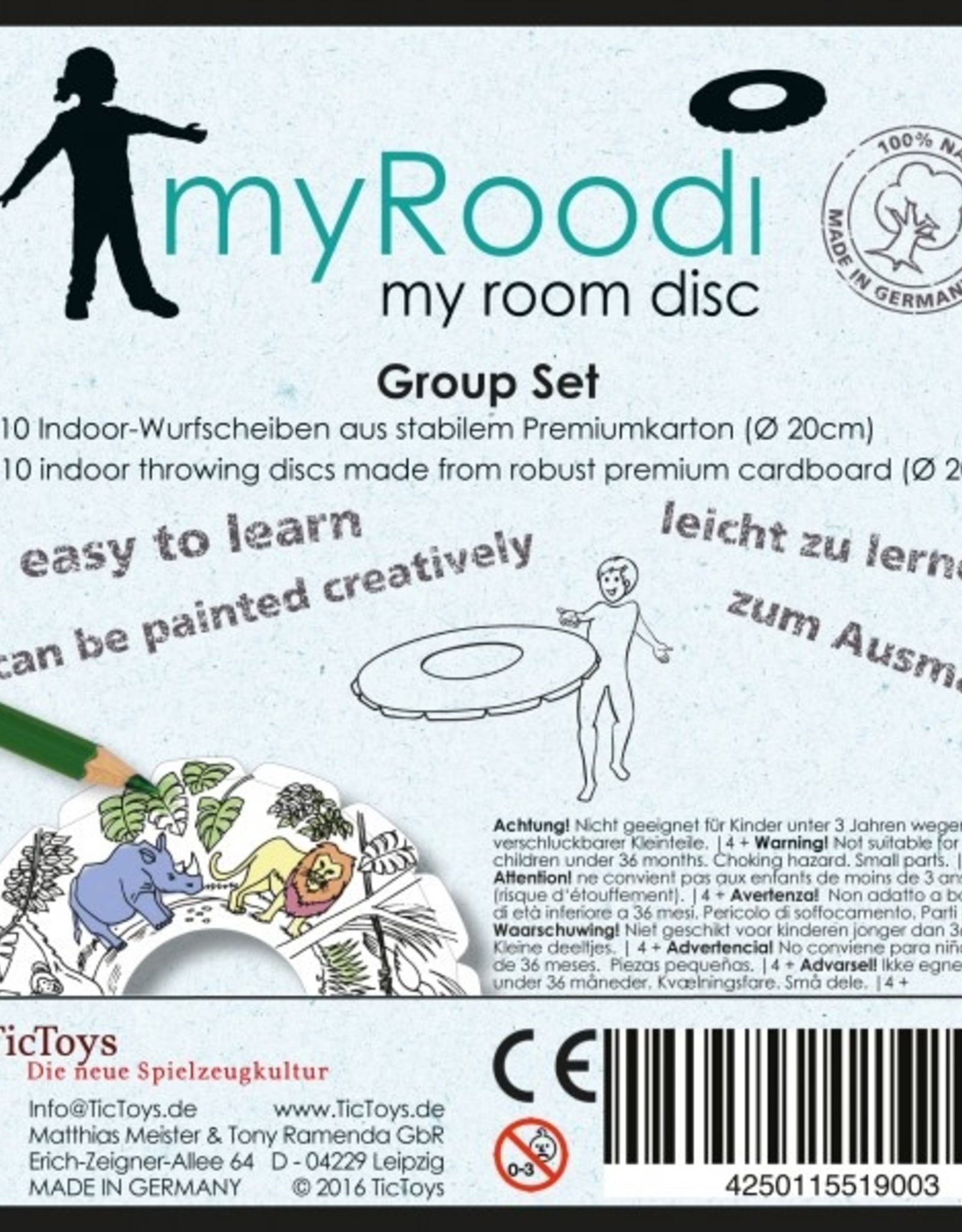 Jiminy Eco Toys myRoodi indoor frisbees pack of 3