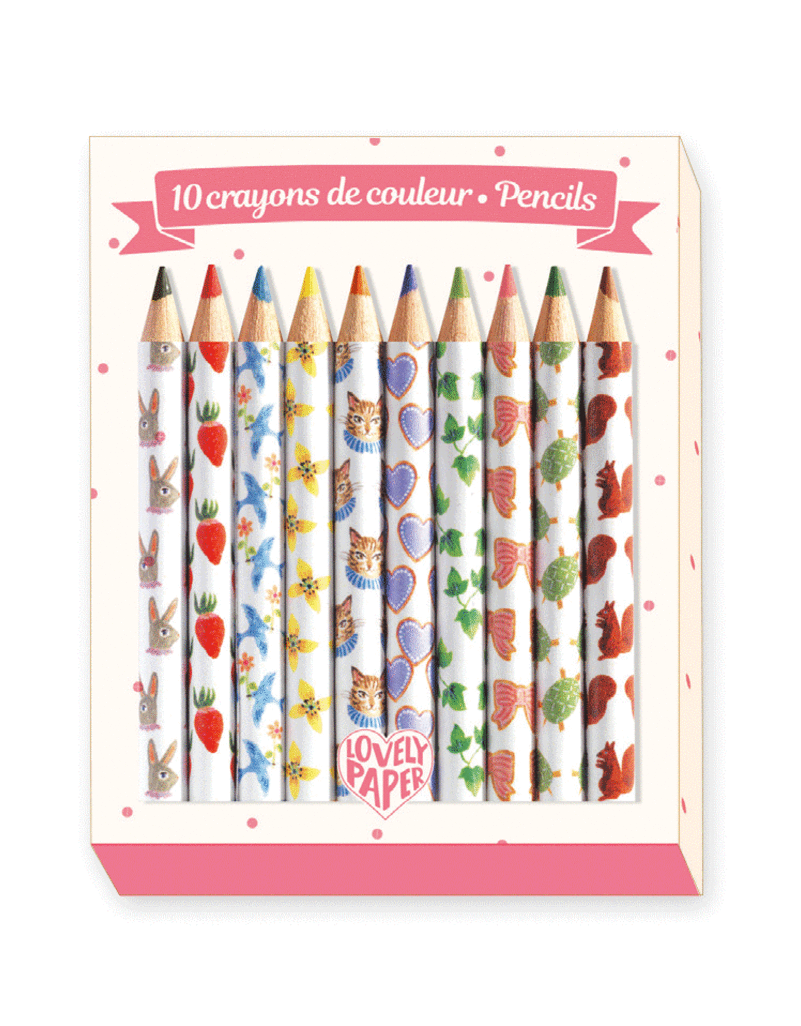Djeco 10 mini colour pencils