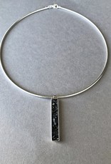 Angela O'Keefe AOK 2 Omega necklace with Urban Geode pendant (black)