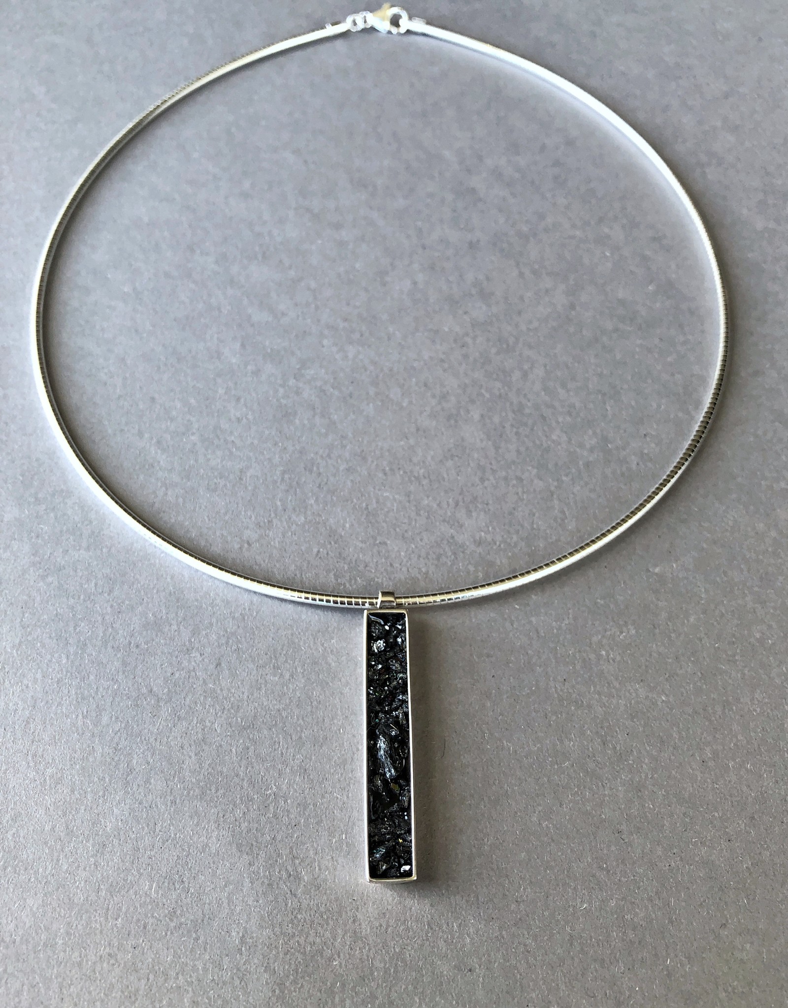 Angela O'Keefe AOK 2 Omega necklace with Urban Geode pendant (black)