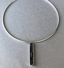 Angela O'Keefe AOK 2 Omega necklace with Urban Geode pendant (black)
