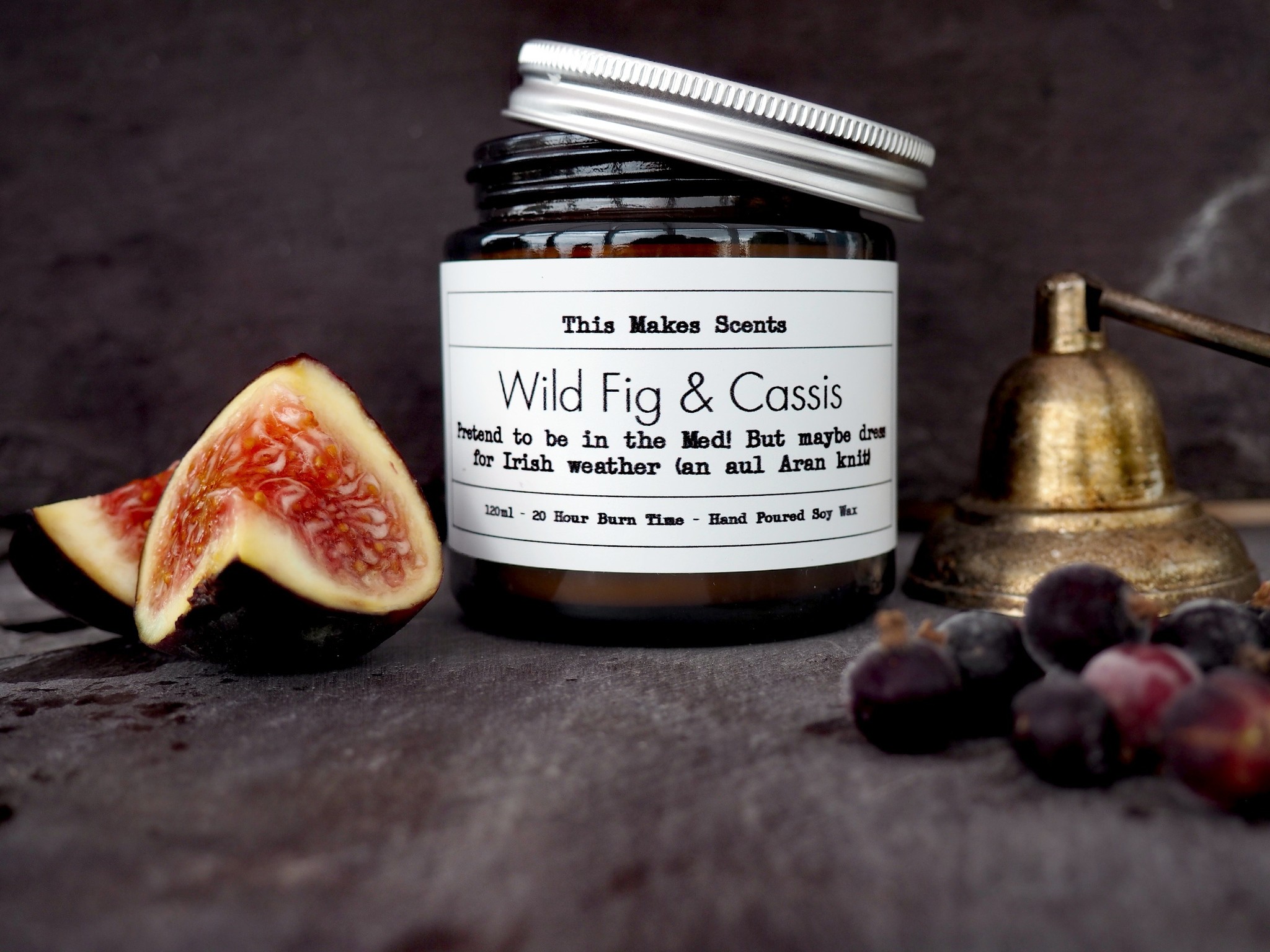 wild Fig & Cassis 120ml Candle The Glucksman