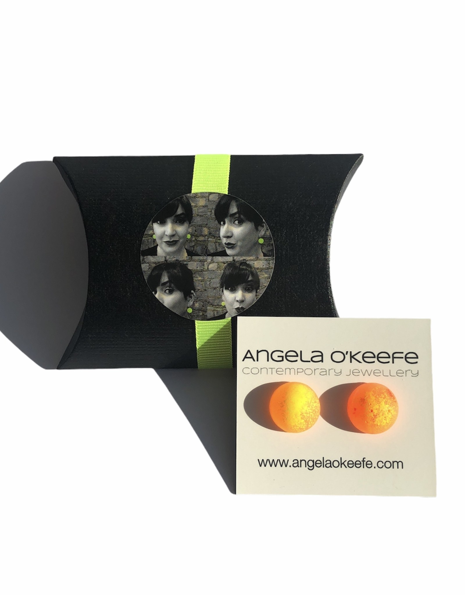 Angela O'Keefe AOK 23 Graffiti Studs Orange / Yellow Mix