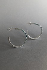 Angela O'Keefe AOK Imber Large Silver Hoop Earrings