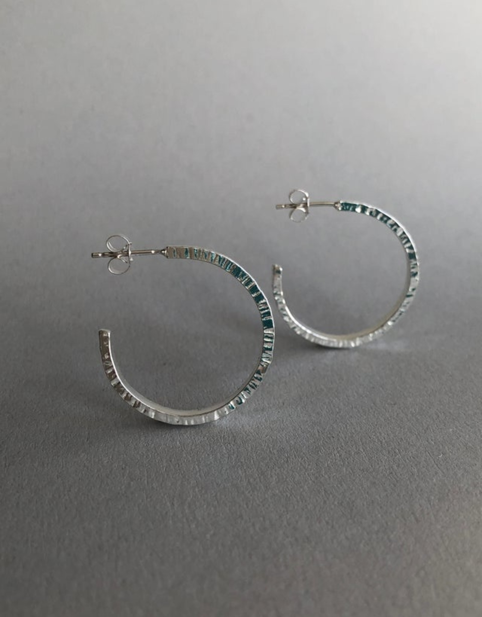 Angela O'Keefe AOK Imber Large Silver Hoop Earrings