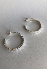 Angela O'Keefe AOK Imber Large Silver Hoop Earrings