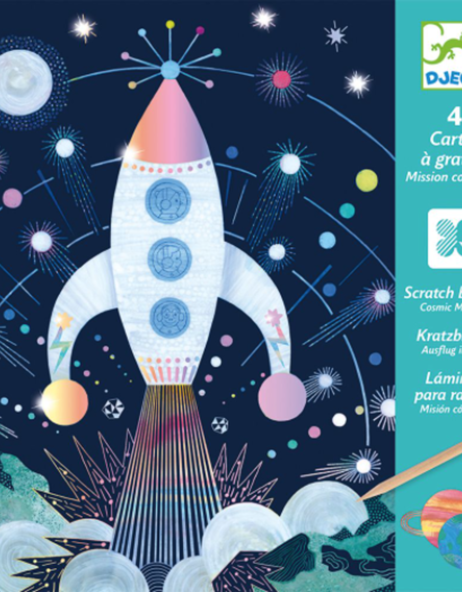 Djeco Scratch Boards - Cosmic Mission