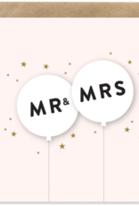 Bold Bunny Mr & Mrs (balloons and stars)  | Bold Bunny Card Bold Bunny Mr & Mrs (balloons and stars)  | Bold Bunny Card